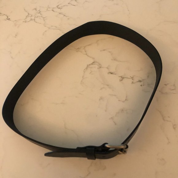 Men's GNW Black Bonded Leather Belt - Picture 2 of 5